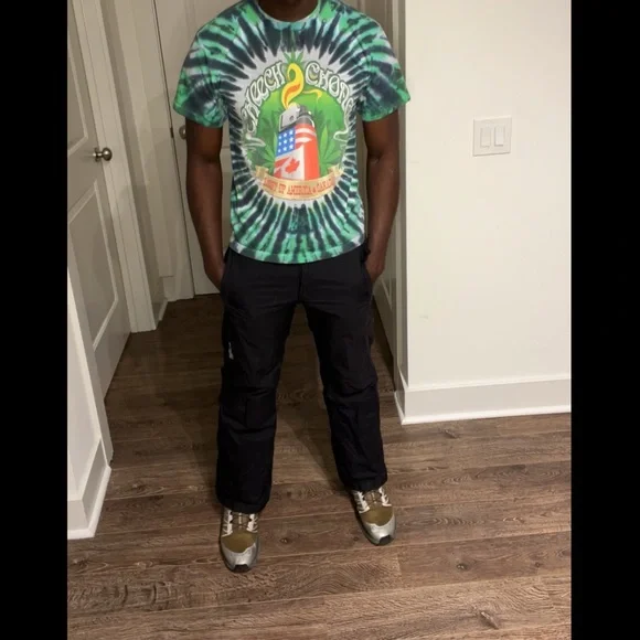 Green Cheech & Chong Tie Dye tour Tshirt - Picture 3 of 5